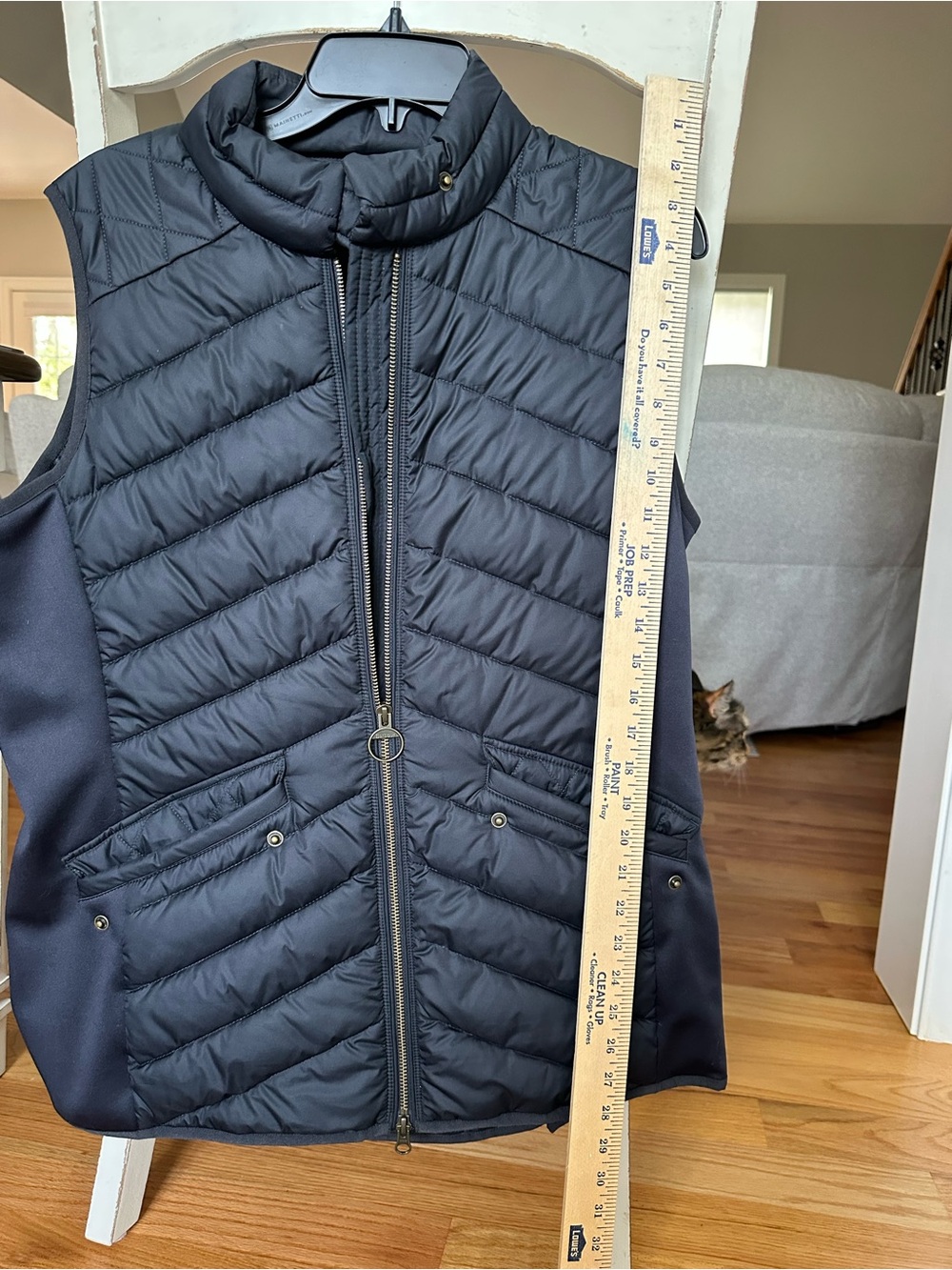 Women's Barbour Sz 12 Quilted Black Puffer Vest